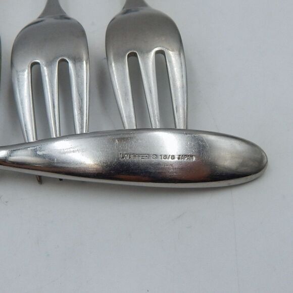 Towle Lauffer Magnum Stainless Flatware 18/8 Set 4 Salad Forks Japan 7 Inch - Picture 10 of 10